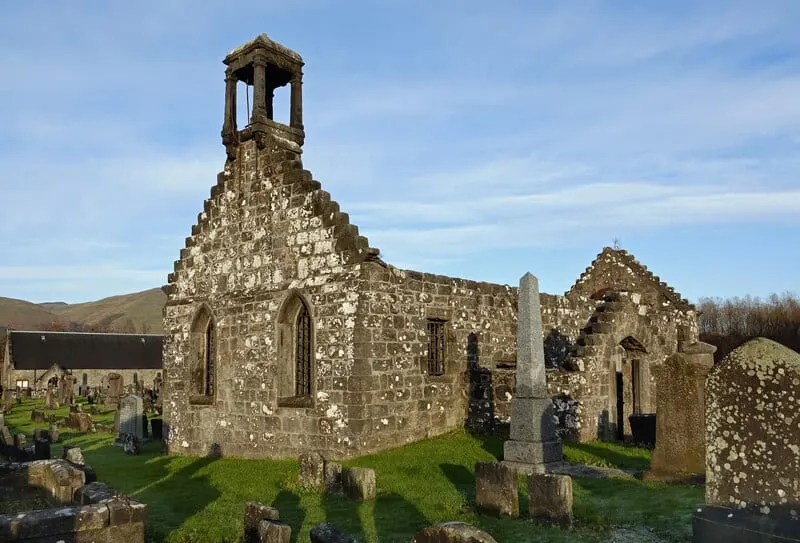 Photo of Tullibody Old Kirk, a church in Clackmannanshire, central Scotland.