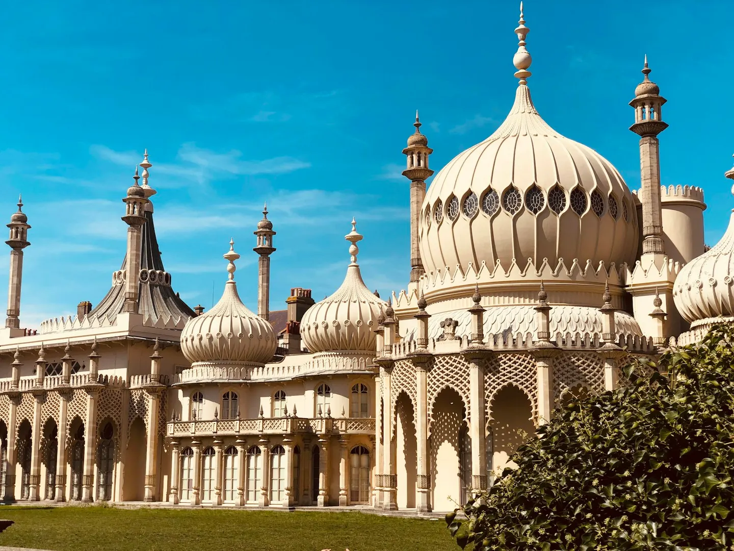 Photo of Royal Pavilion, a Grade II registered house & garden near Brighton, East Sussex, south east England.