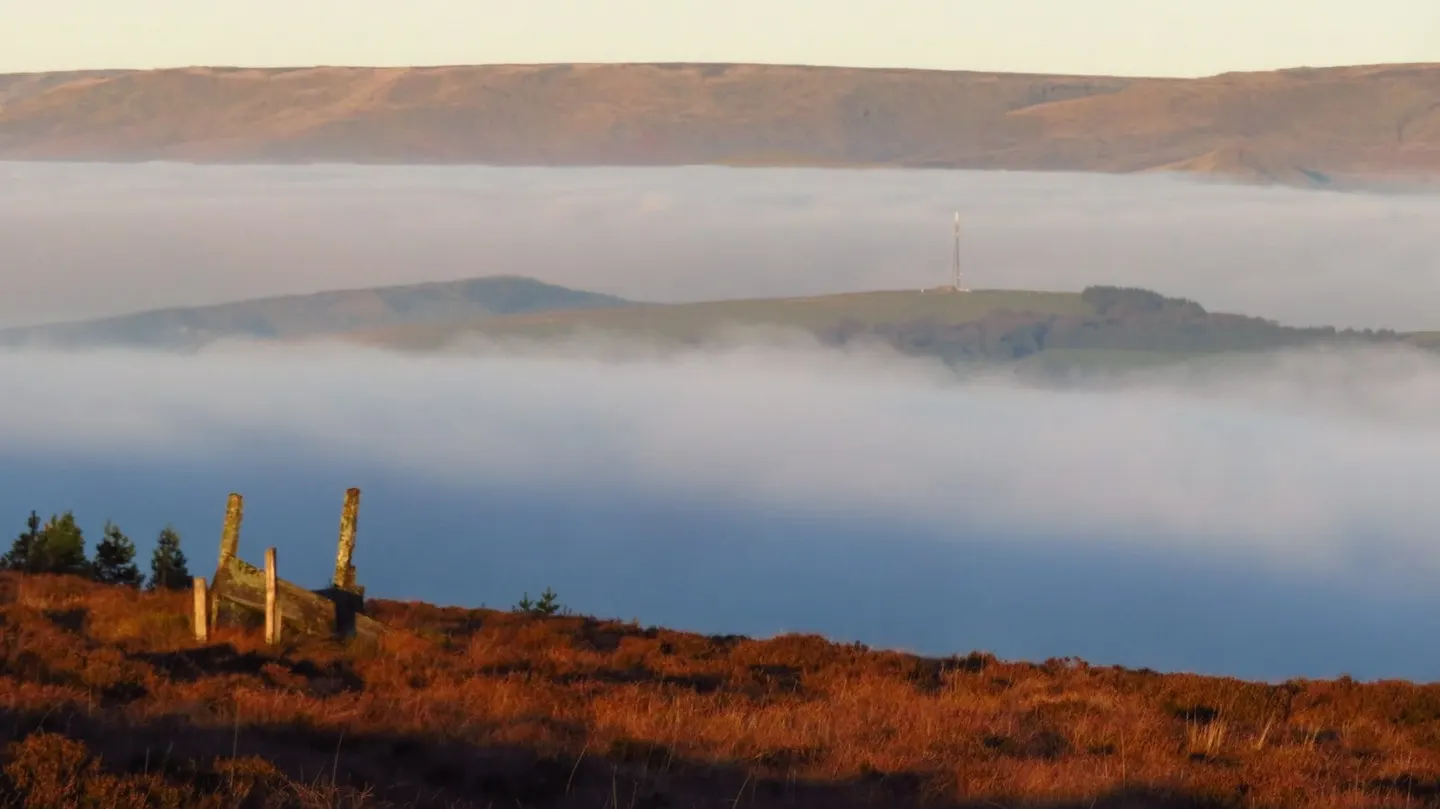 Photo: Shining Tor, a 559m hill near Buxton in the Peak District, Cheshire, north west England.