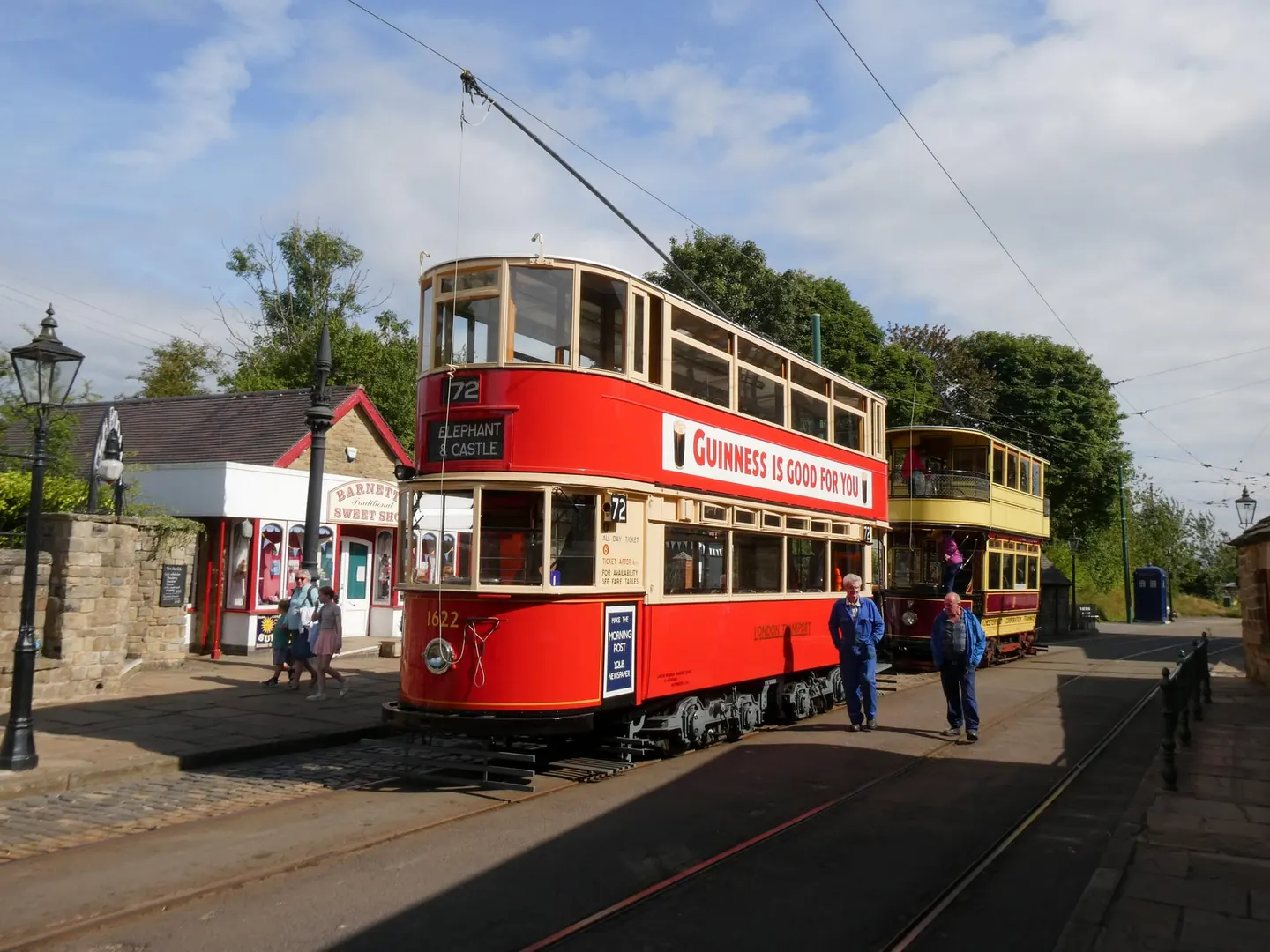 Photo of Crich Tramway Village, a visitor attraction near Cromford, Derbyshire, central England.