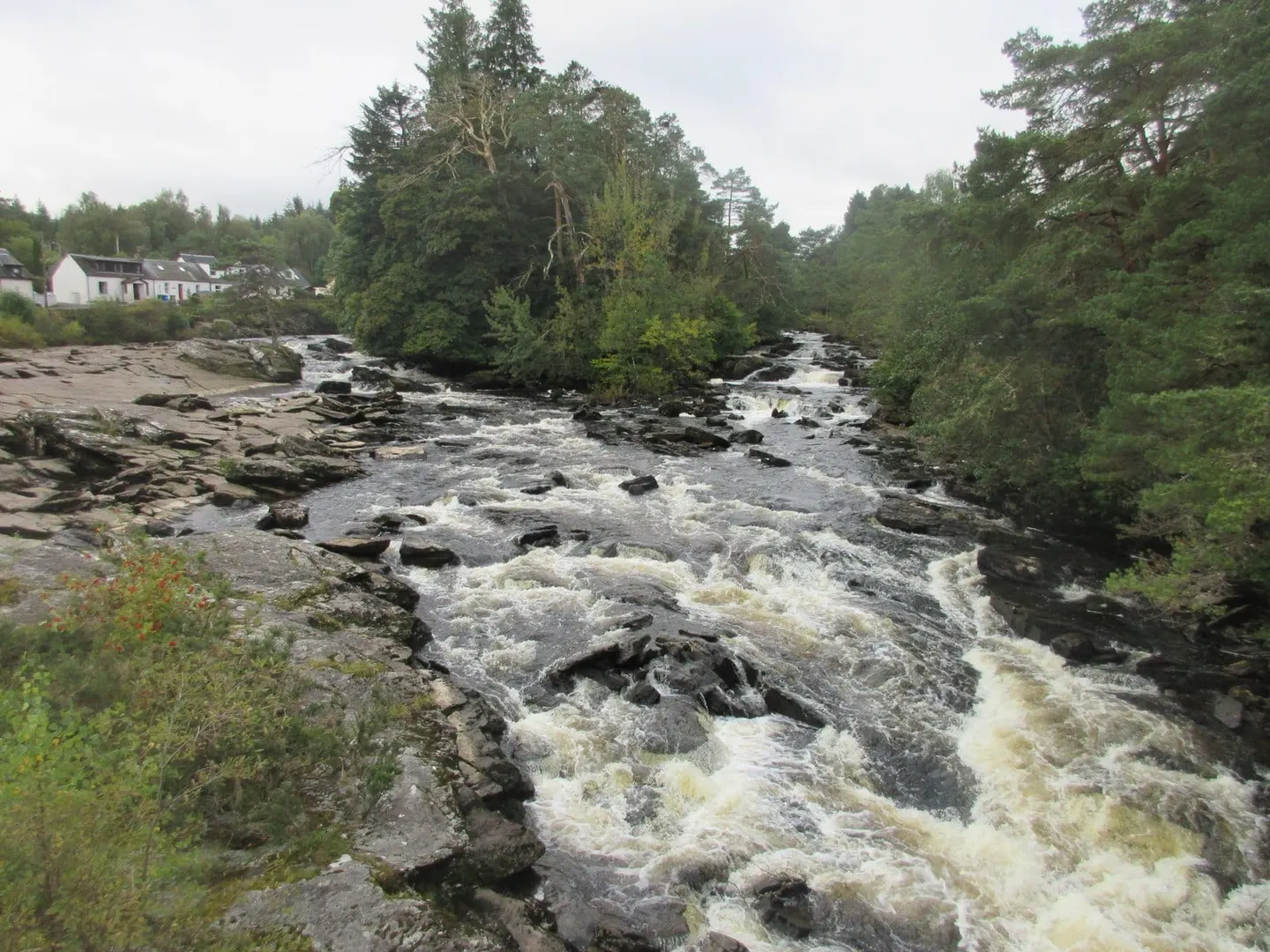 Photo of Falls of Dochart, a waterfall near Killin in Loch Lomond & The Trossachs, Stirling, central Scotland.