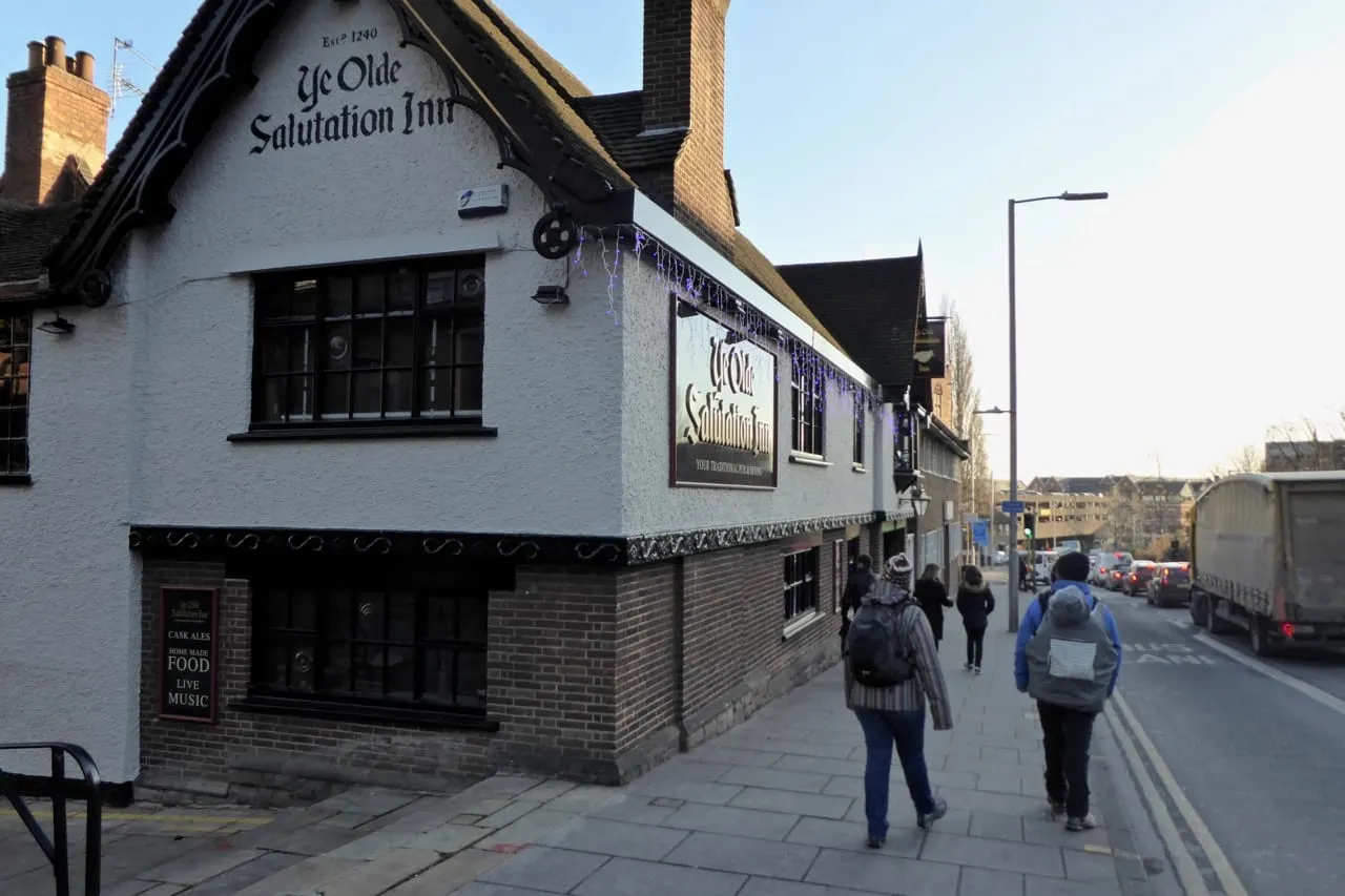 Photo of Ye Olde Salutation Inn, a pub in Nottinghamshire, central England.