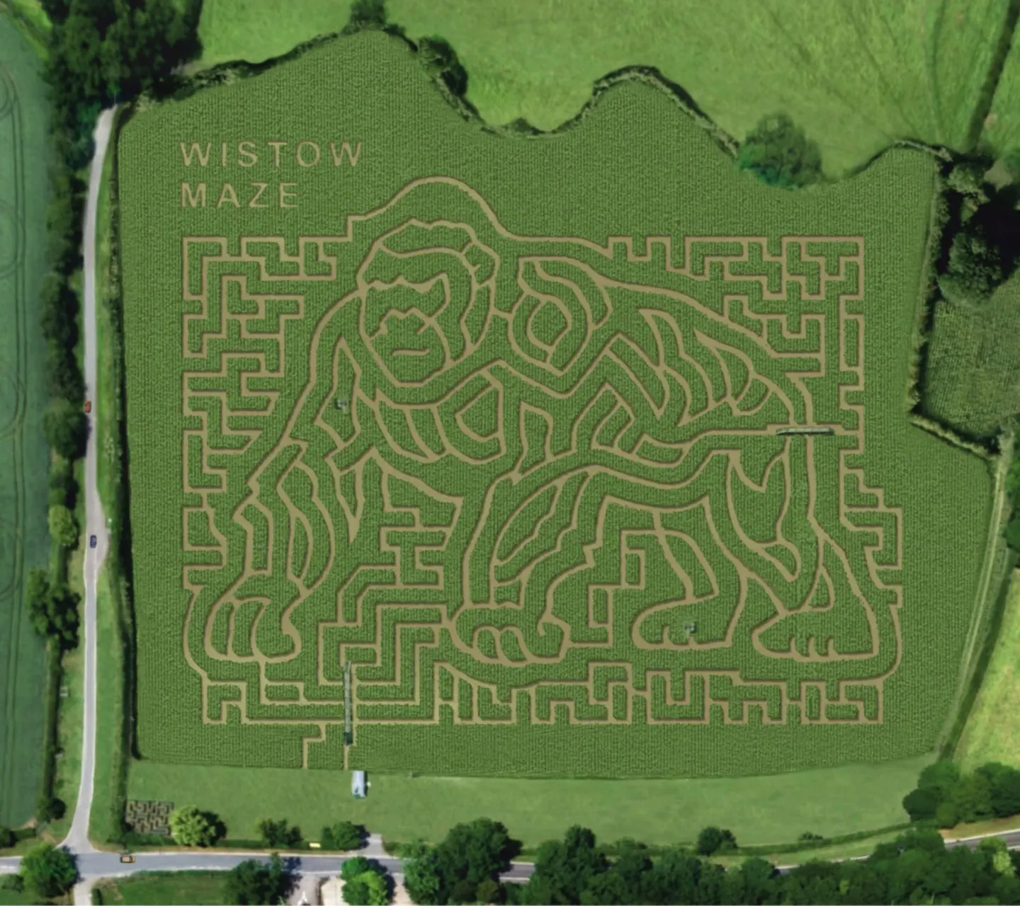 Photo of Wistow Maze, a visitor attraction near Great Glen, Leicestershire, central England.