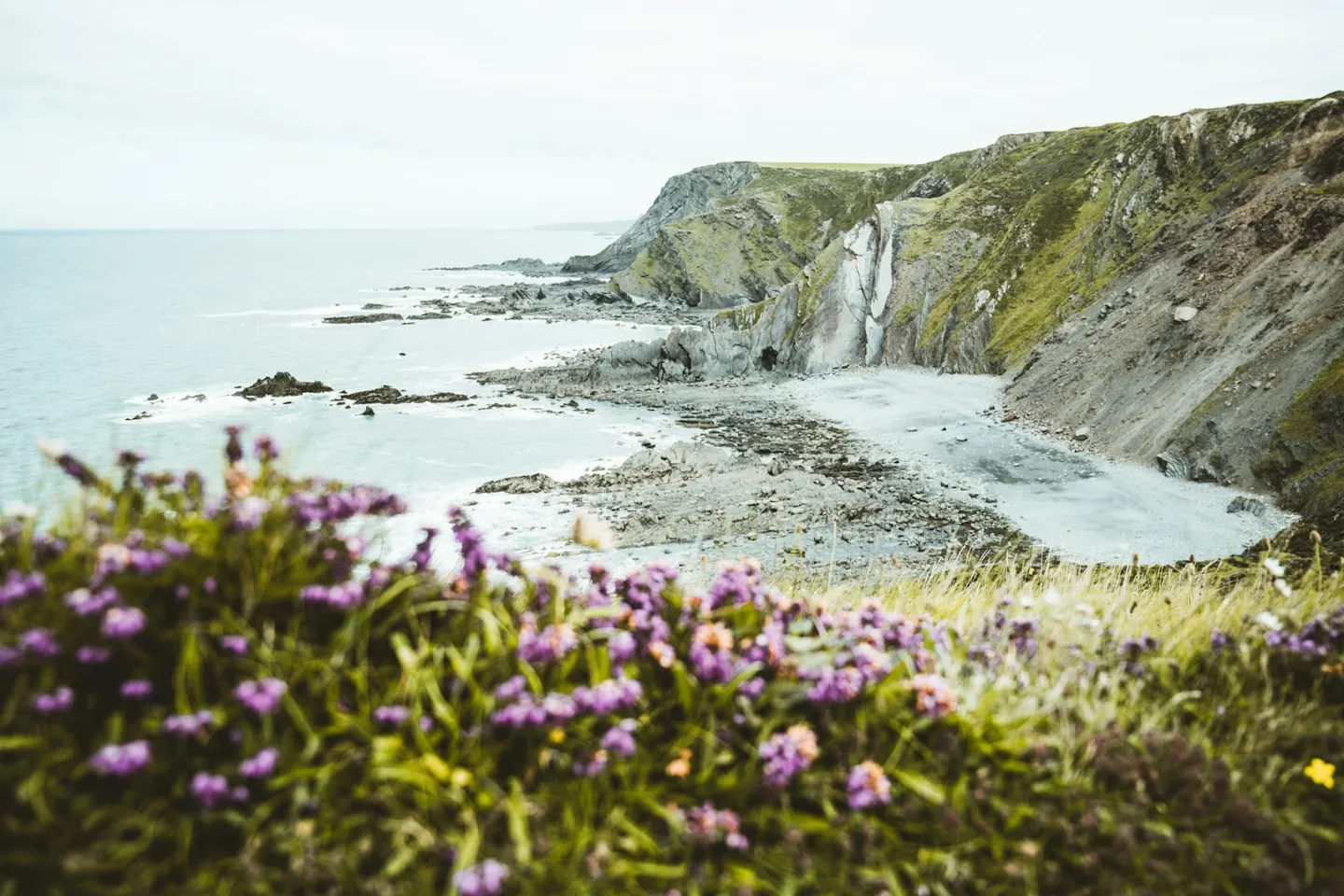 Photo of the coast at Morwenstow, Cornwall, south west England.