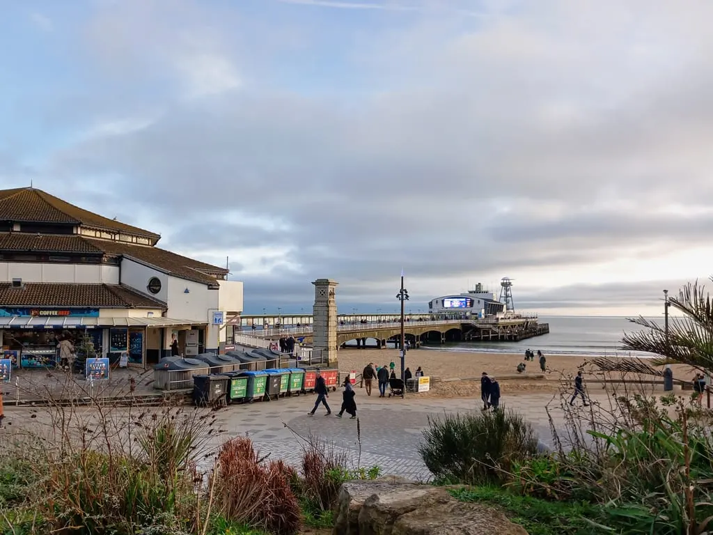 Photo of Bournemouth Pier, a swimming spot in Dorset, south west England.
