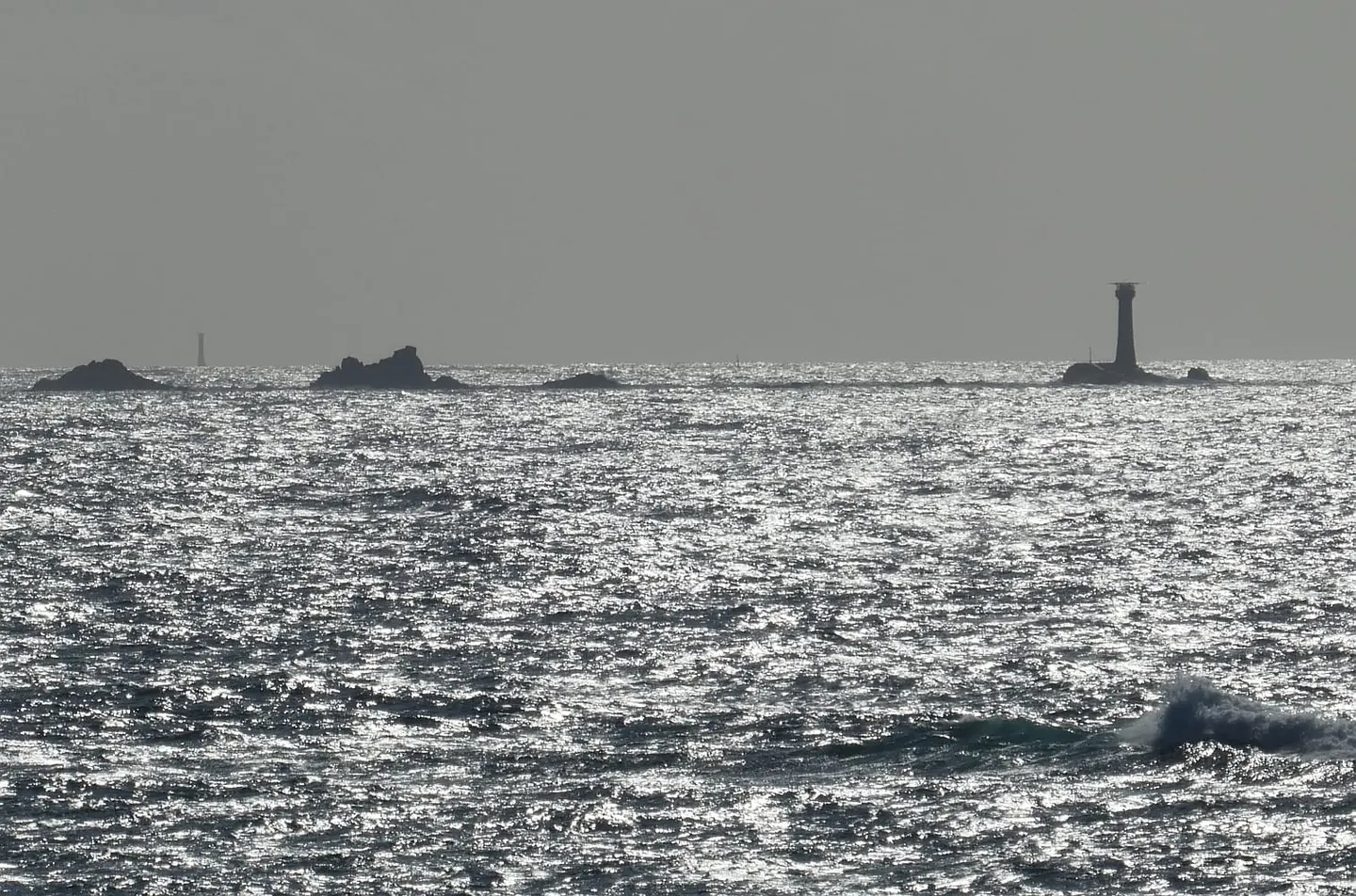 Photo of Longships Lighthouse, a lighthouse near Sennen Cove, Cornwall, south west England.