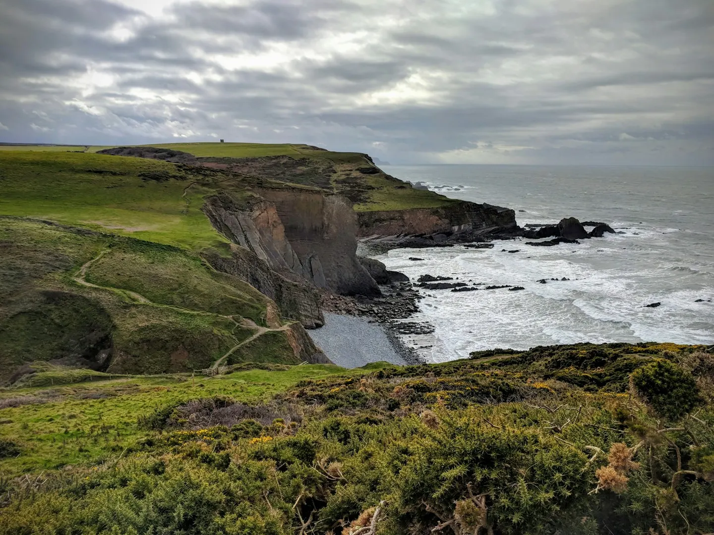 Photo of the Hartland (Cornwall) Heritage Coast, Cornwall, south west England.