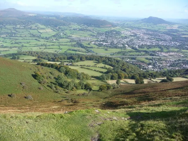 Photo: The Blorenge, a viewpoint near Abergavenny, Monmouthshire, south east Wales.