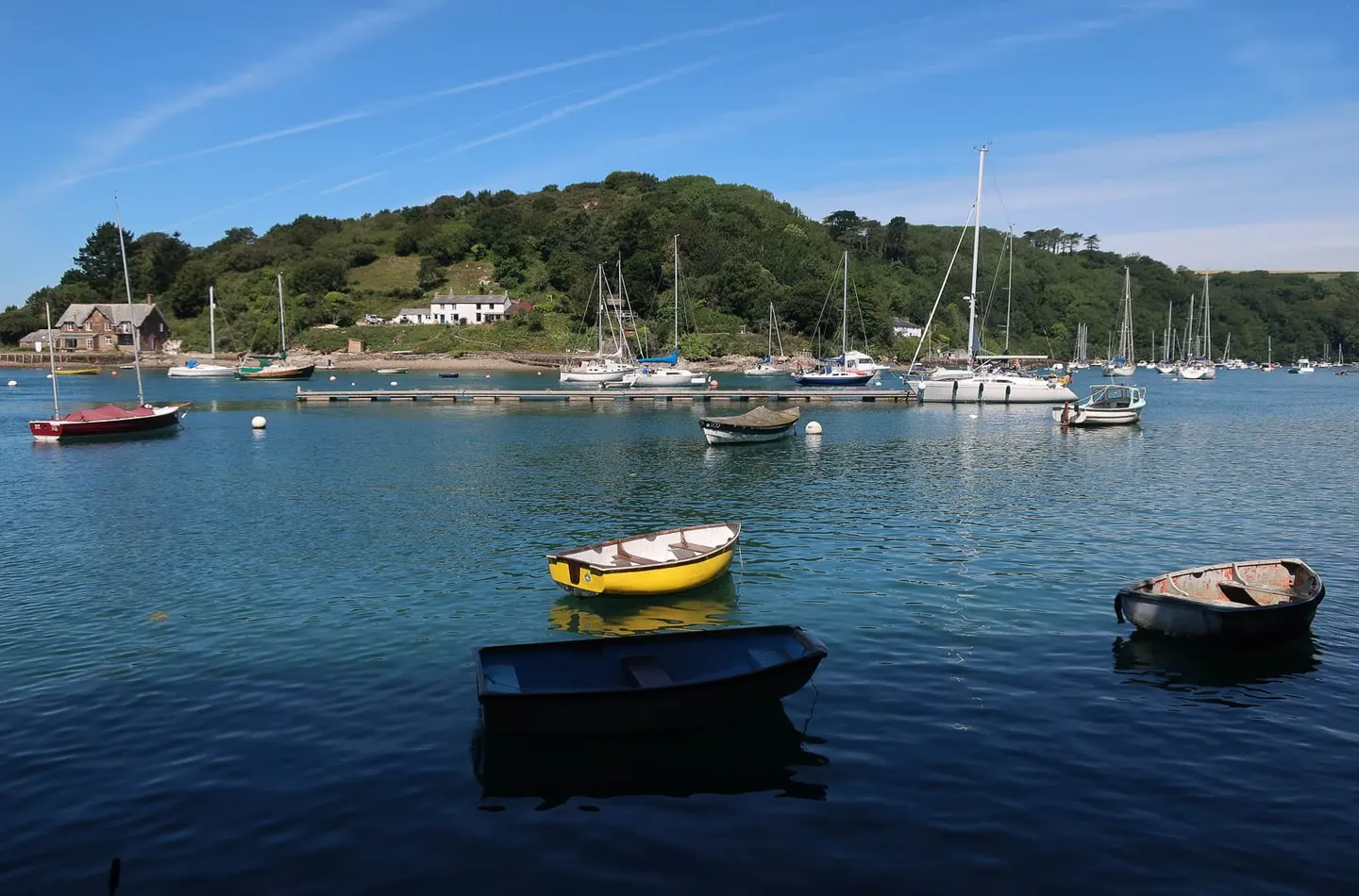 Photo of the coast at Yealm, Devon, south west England.