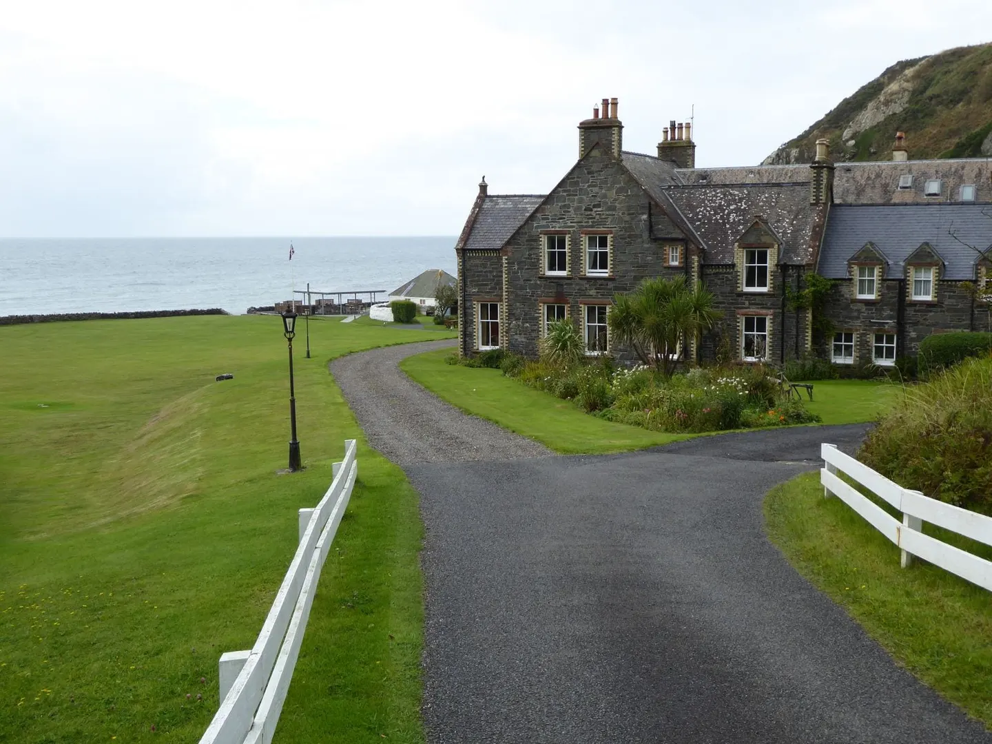 Photo of Knockinaam Lodge, a restaurant near Portpatrick, Dumfries and Galloway, southern Scotland.
