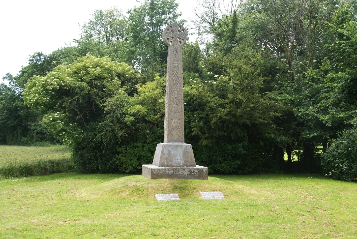 Photo of St Augustine's Cross, Ebbsfleet, a landmark near Sandwich, Kent, south east England.