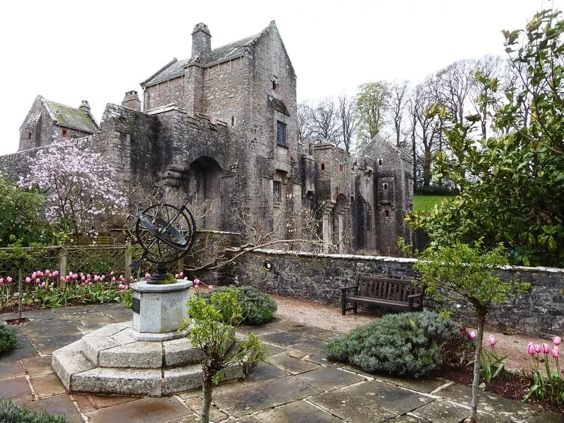 Photo of Fortified house at Compton Castle, a ruined castle near Cockington, Devon, south west England.