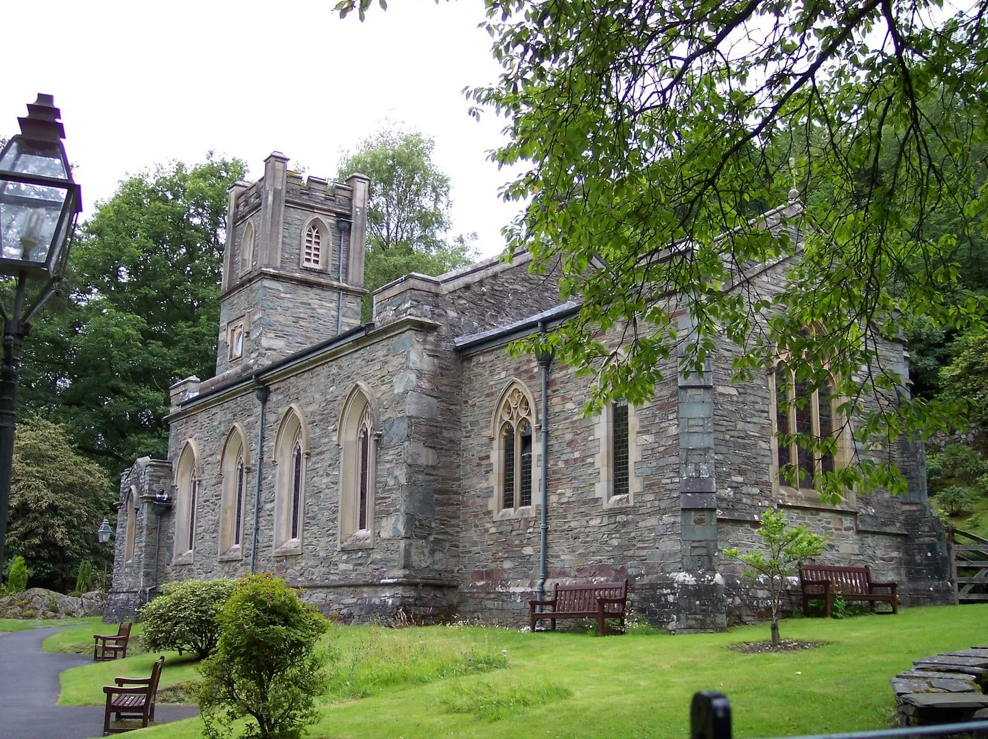 Photo of St Mary's Church (Rydal), a church in the Lake District, Cumbria, north west England.
