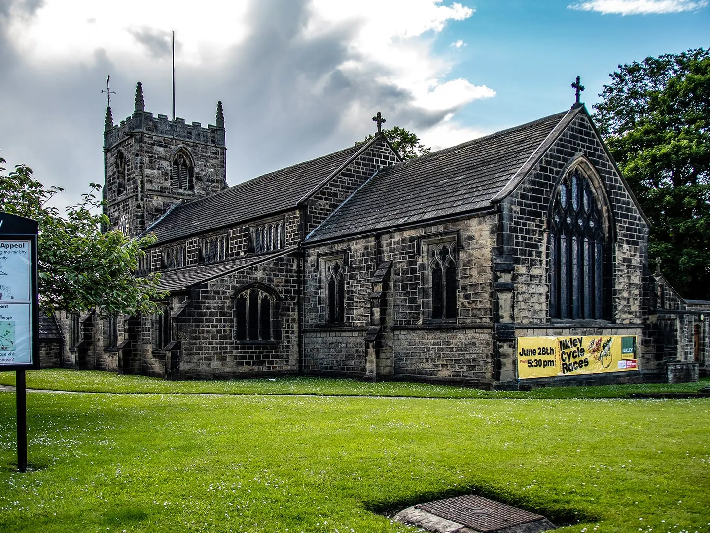 Photo of All Saints' Parish Church, Ilkley, a church in West Yorkshire, northern England.