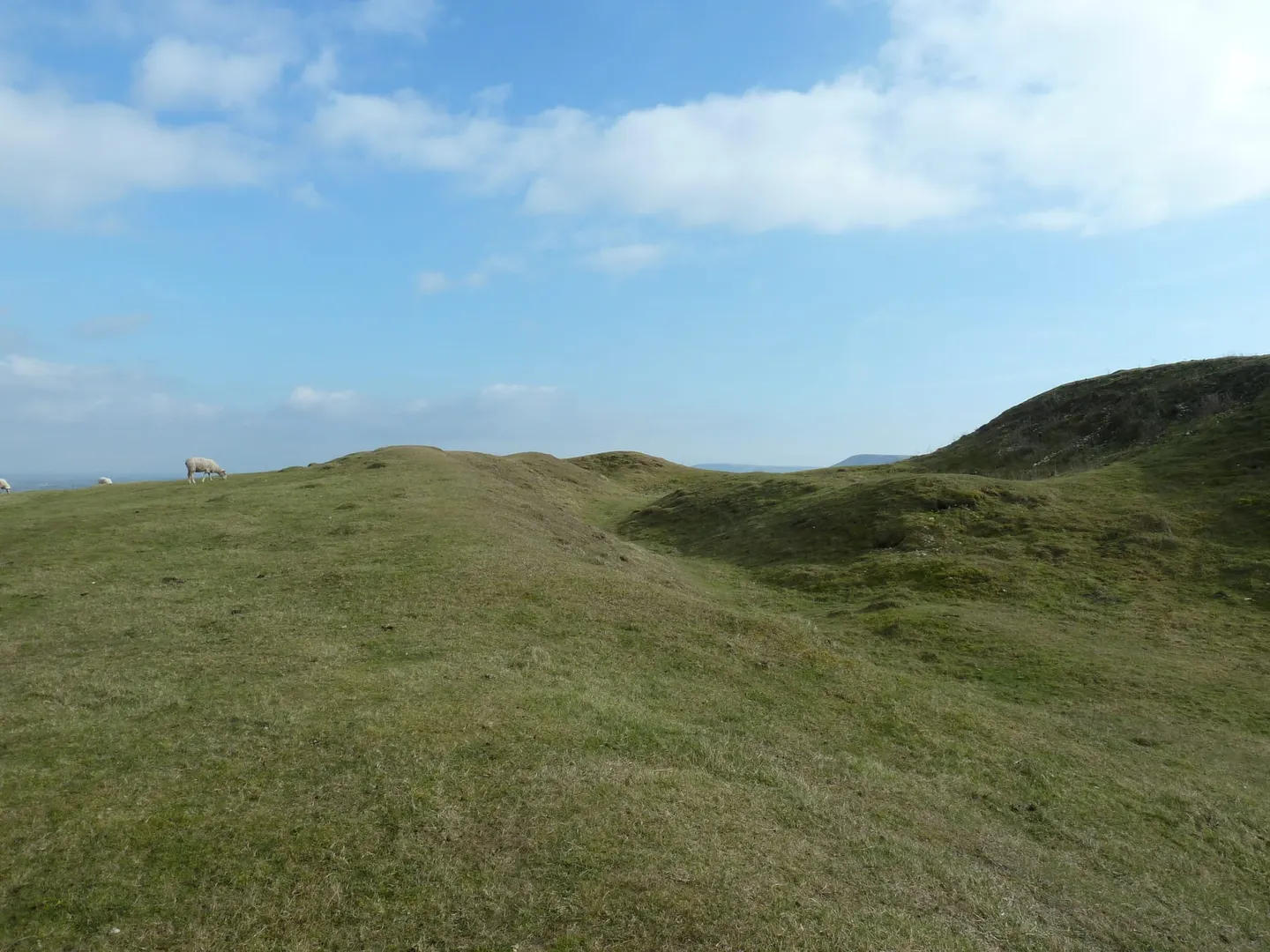 Photo of Mount Caburn, a hillfort near Glynde in the South Downs, East Sussex, south east England.