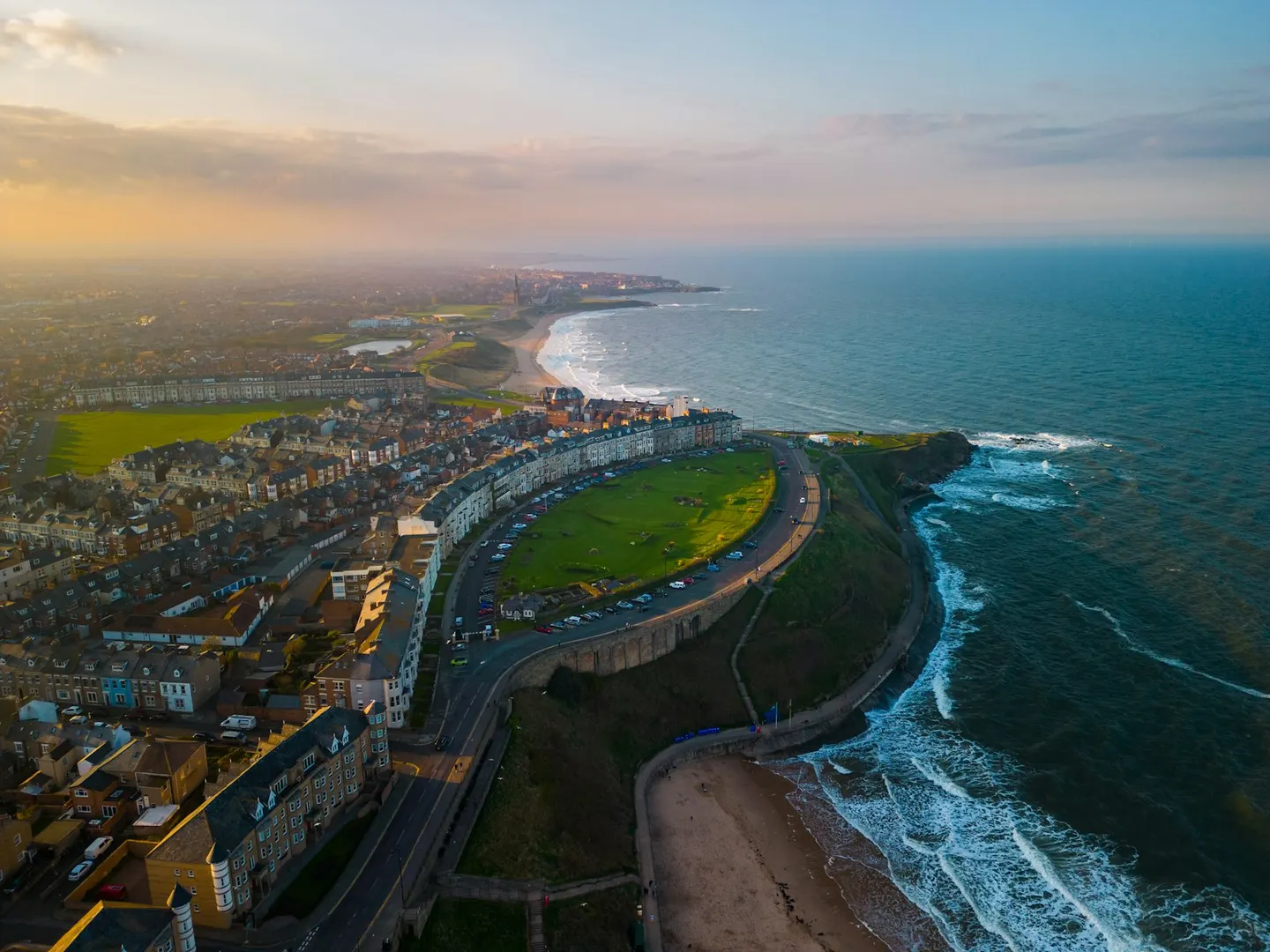 Photo of Tynemouth, a village in Tyne and Wear, north east England.
