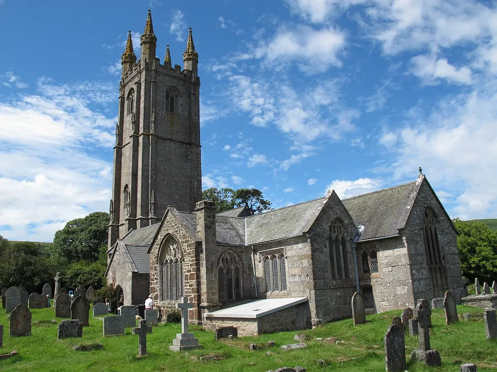 Photo of St Pancras, Widecombe, a church near Widecombe in the Moor in Dartmoor, Devon, south west England.