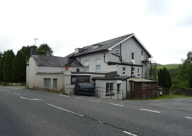Photo of The George Borrow Hotel, a pub near Ponterwyd, Ceredigion, mid Wales.
