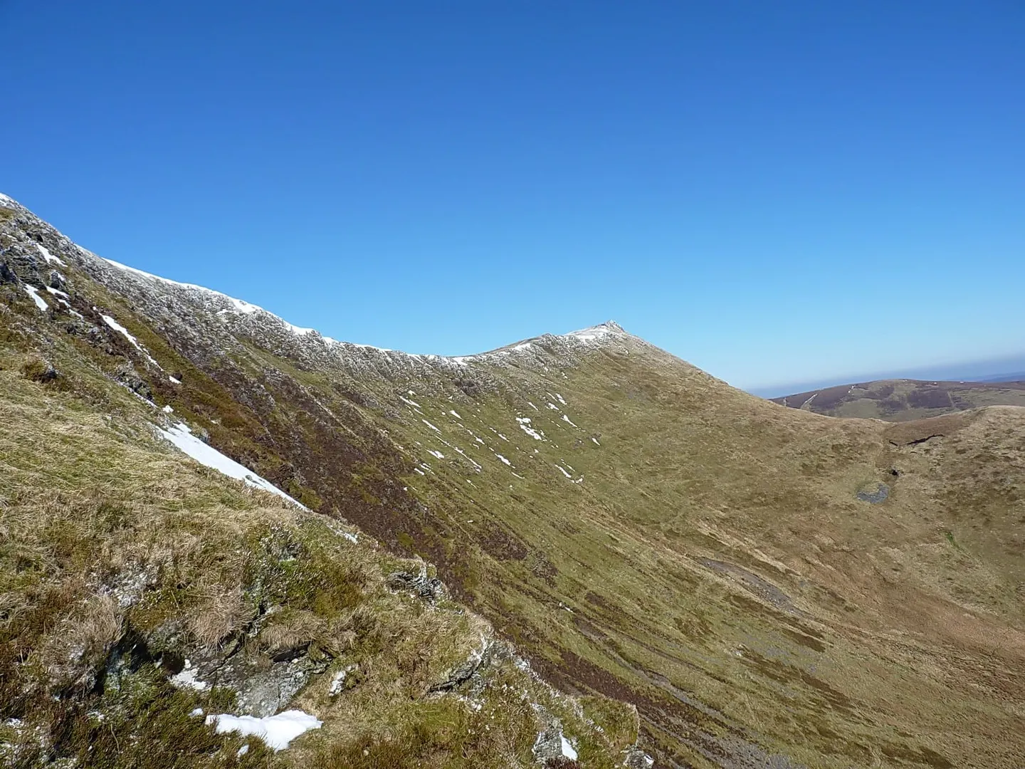 Photo: Moel Sych, an 827m hill near Llanarmon Dyffryn Ceiriog, the Powys, mid Wales.