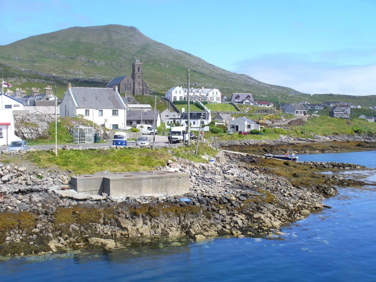 Photo of Castlebay, a village in Na h-Eileanan Siar, the Scottish Highlands and Islands.