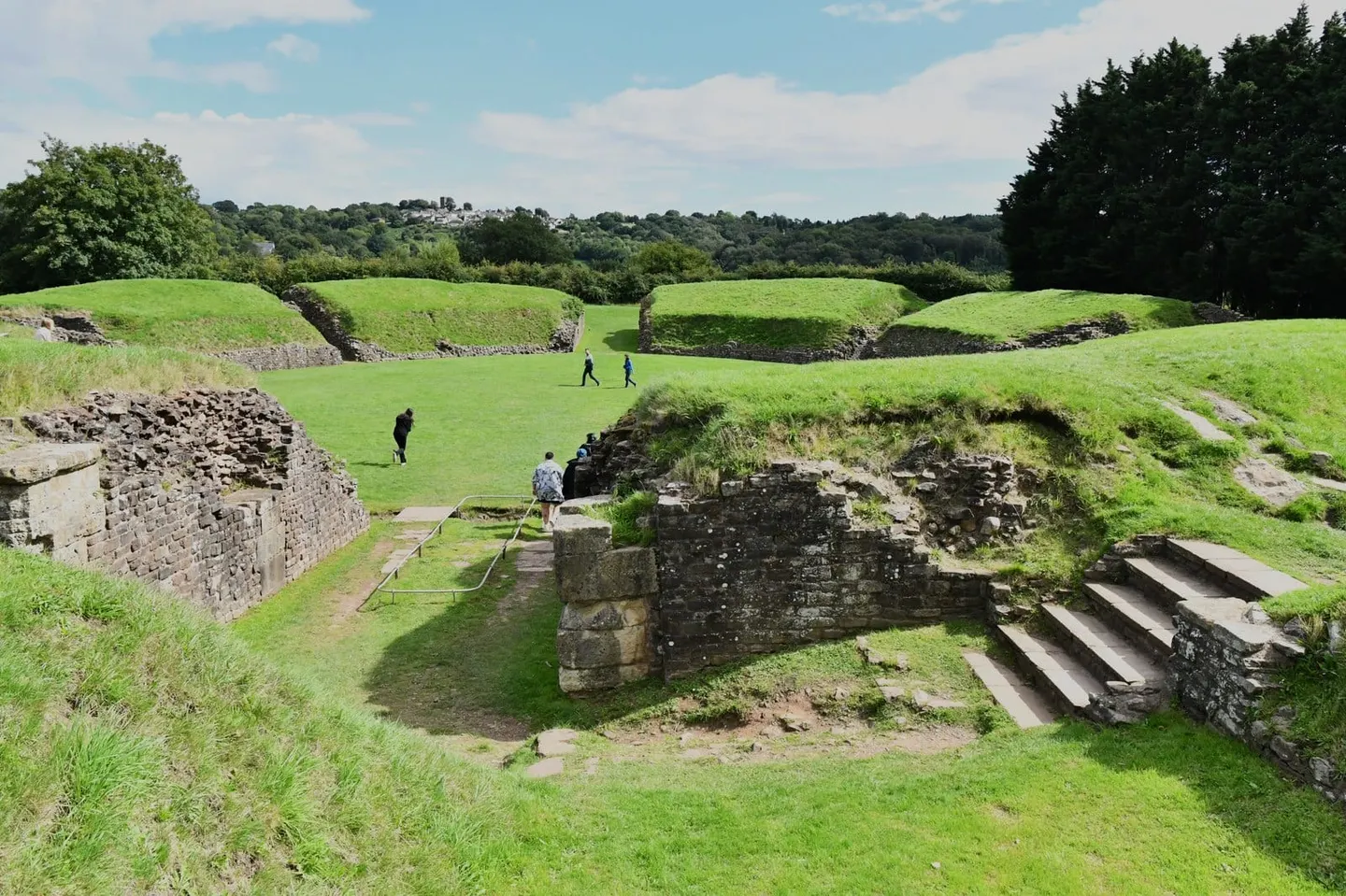 Photo of Caerleon Roman Amphitheatre, an amphitheatre in Newport, south east Wales.