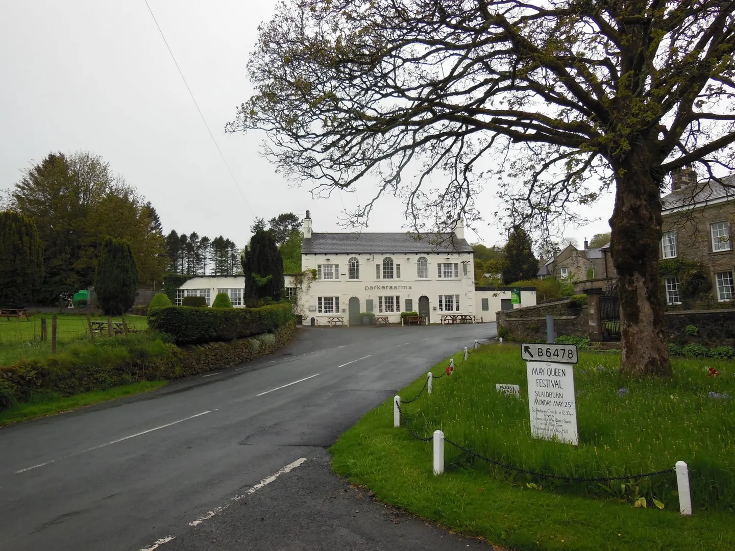 Photo of The Parkers Arms, a pub near Newton-in-Bowland in the Forest of Bowland, Lancashire, north west England.