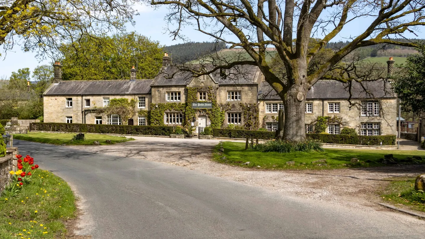 Photo of The Yorke Arms, a pub near Ramsgill in Nidderdale, North Yorkshire, northern England.