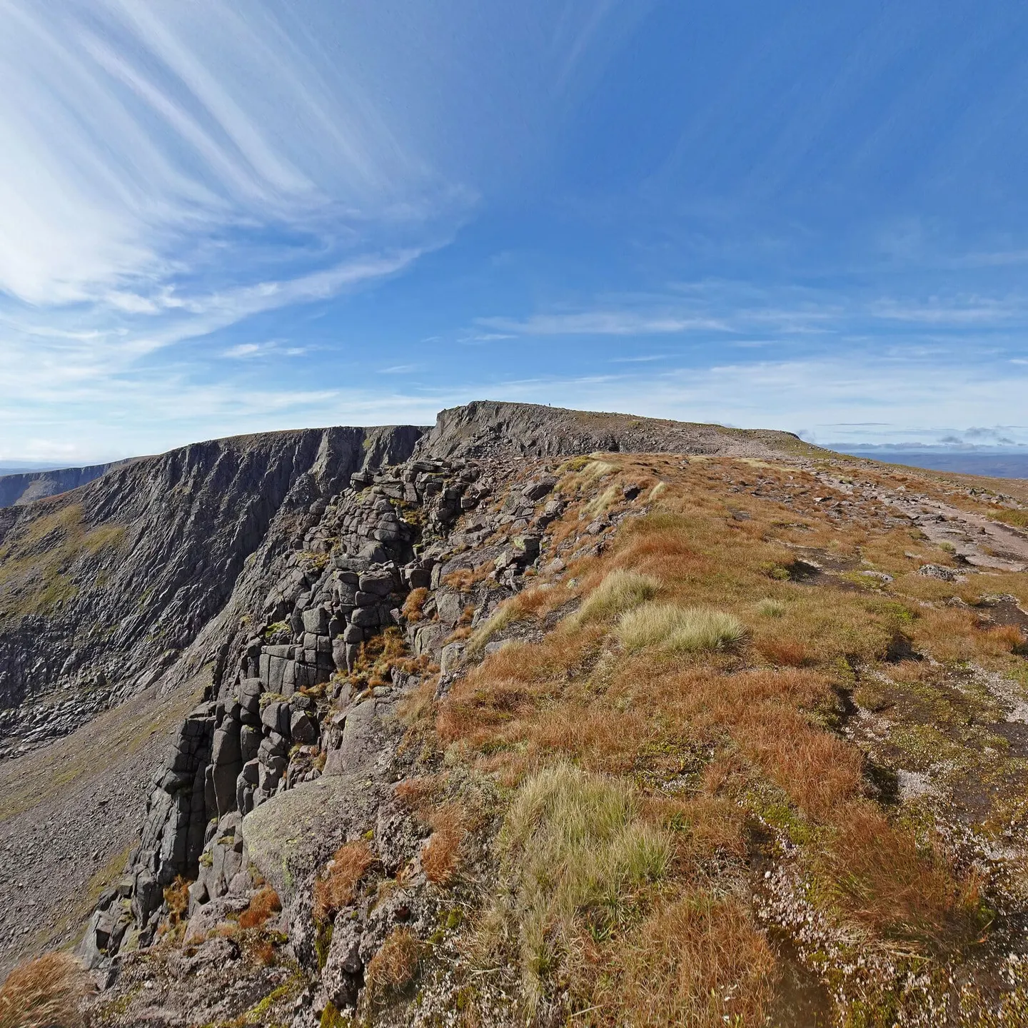 Photo: Braeriach, a 1,296m Munro near Aviemore in the Cairngorms, Aberdeenshire, north east Scotland.