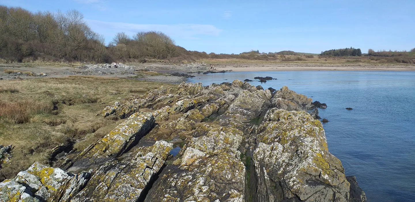 Photo of Brighouse Bay, a beach near Kirkcudbright, Dumfries and Galloway, southern Scotland.