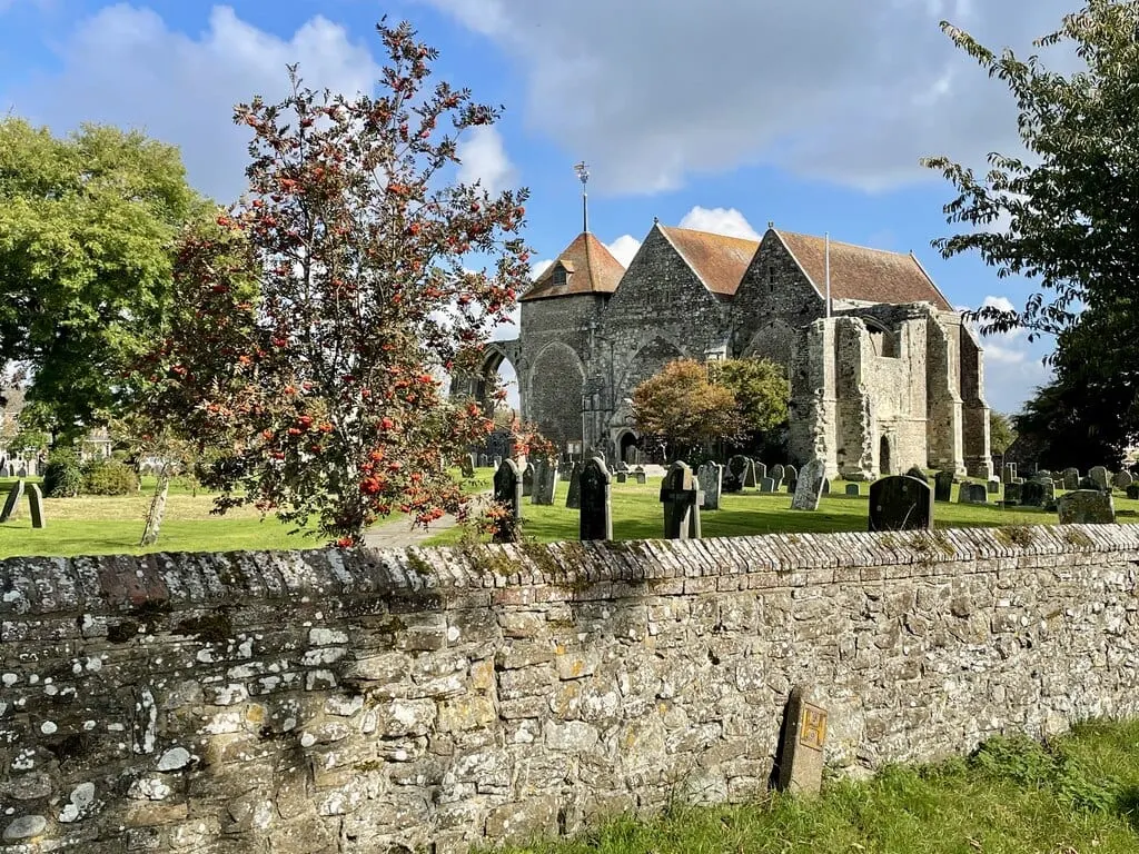 Photo of St Thomas the Martyr, a church near Winchelsea in the High Weald, East Sussex, south east England.