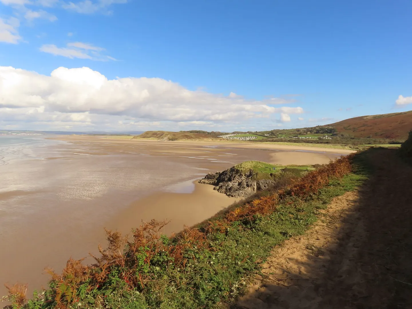 Photo of Broughton Bay, a beach near Llangennith in Gower, Swansea, south west Wales.
