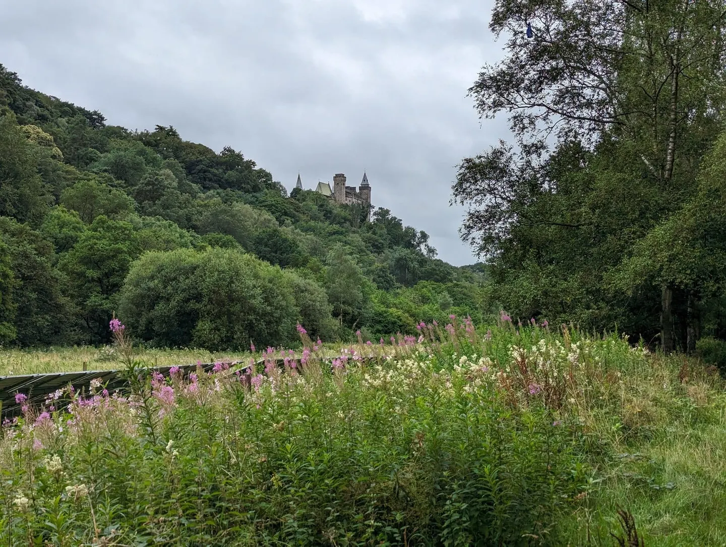 Photo of Alton Castle, a ruined castle in Staffordshire, central England.
