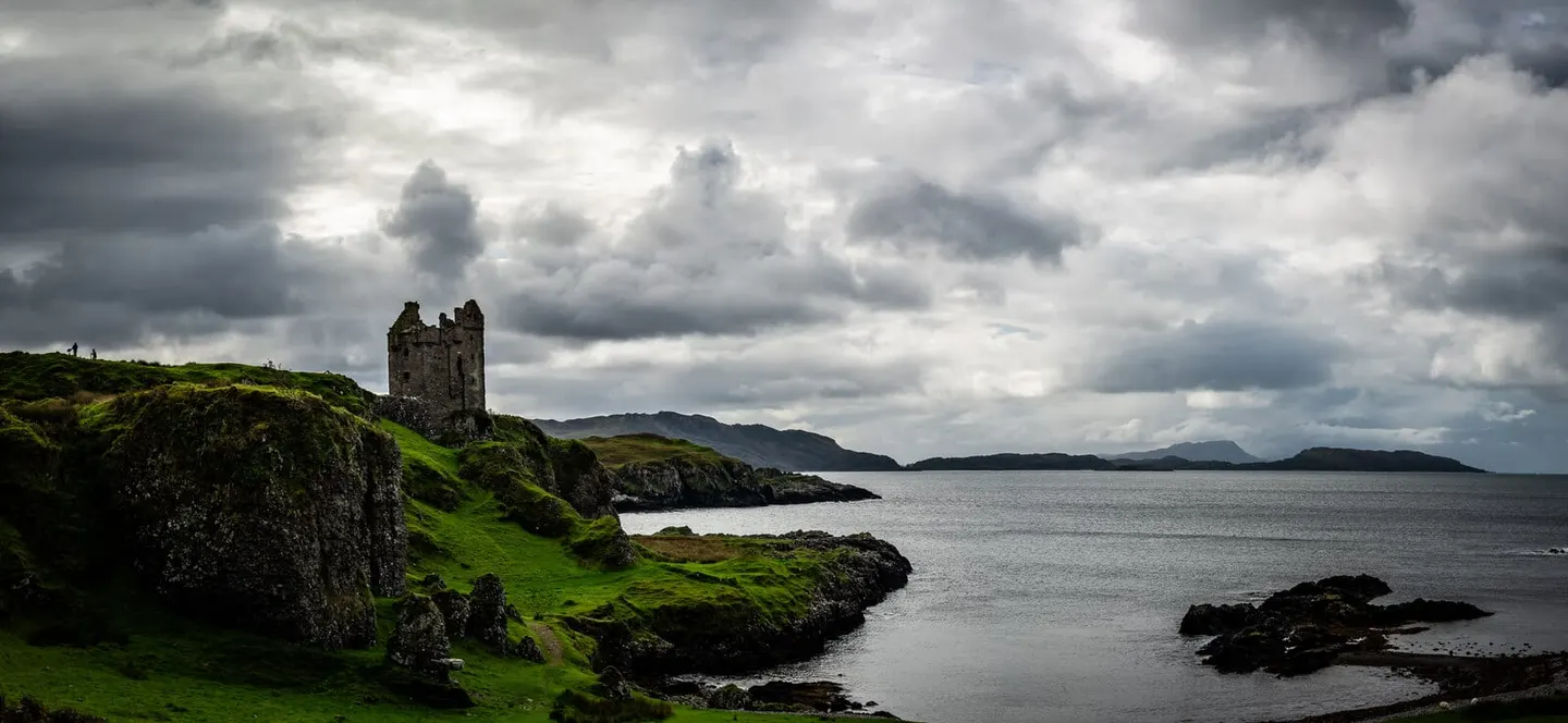 Photo of Gylen Castle, Kerrera, a ruined castle near Oban, Argyll and Bute, the Scottish Highlands and Islands.