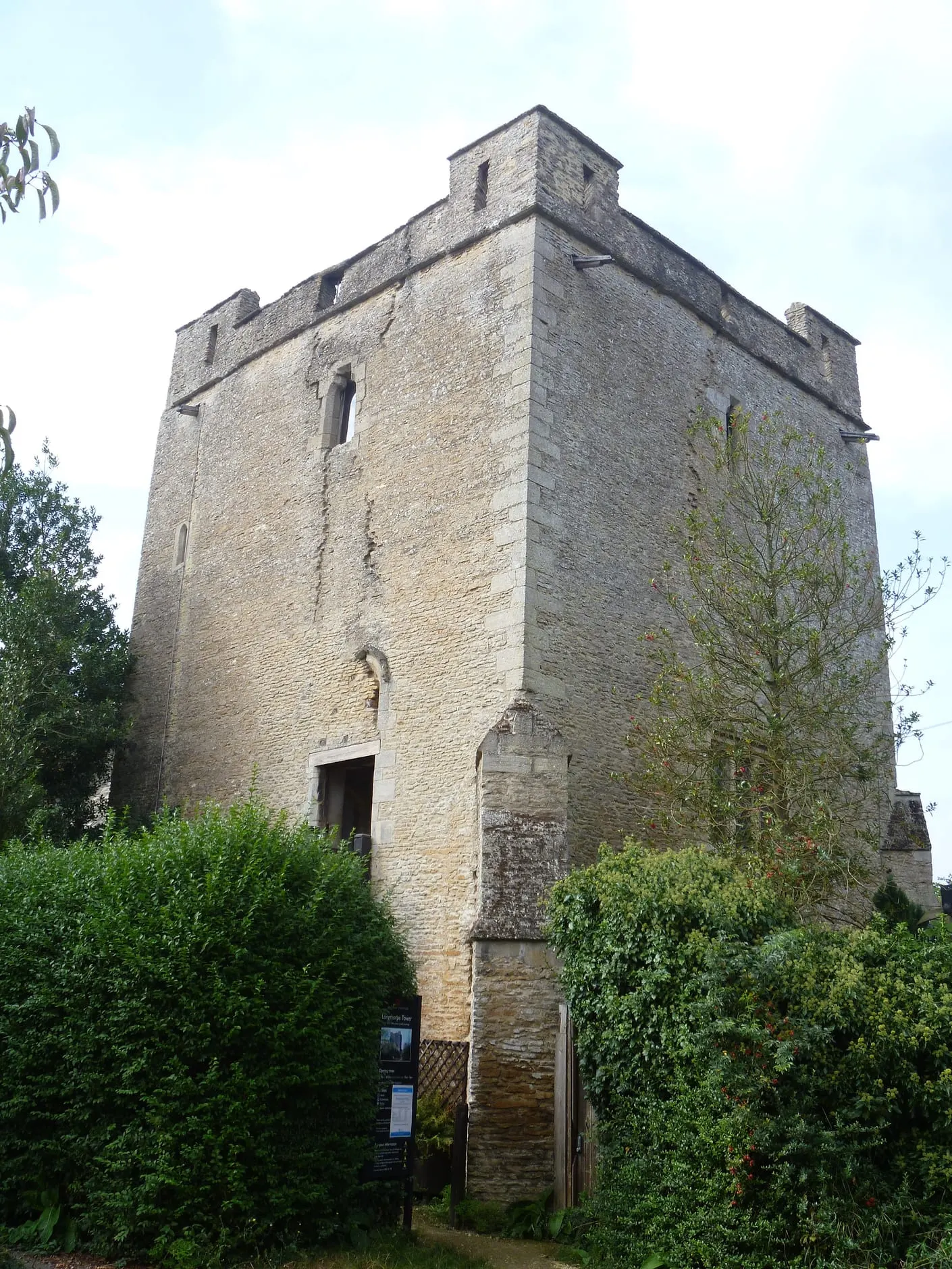 Photo of Longthorpe Tower, a landmark near Peterborough, Cambridgeshire, eastern England.