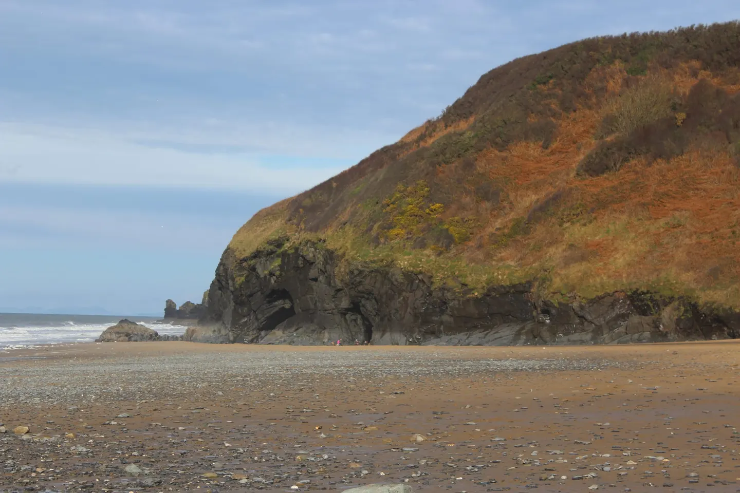 Photo of the coast at Penbryn, Ceredigion, mid Wales.