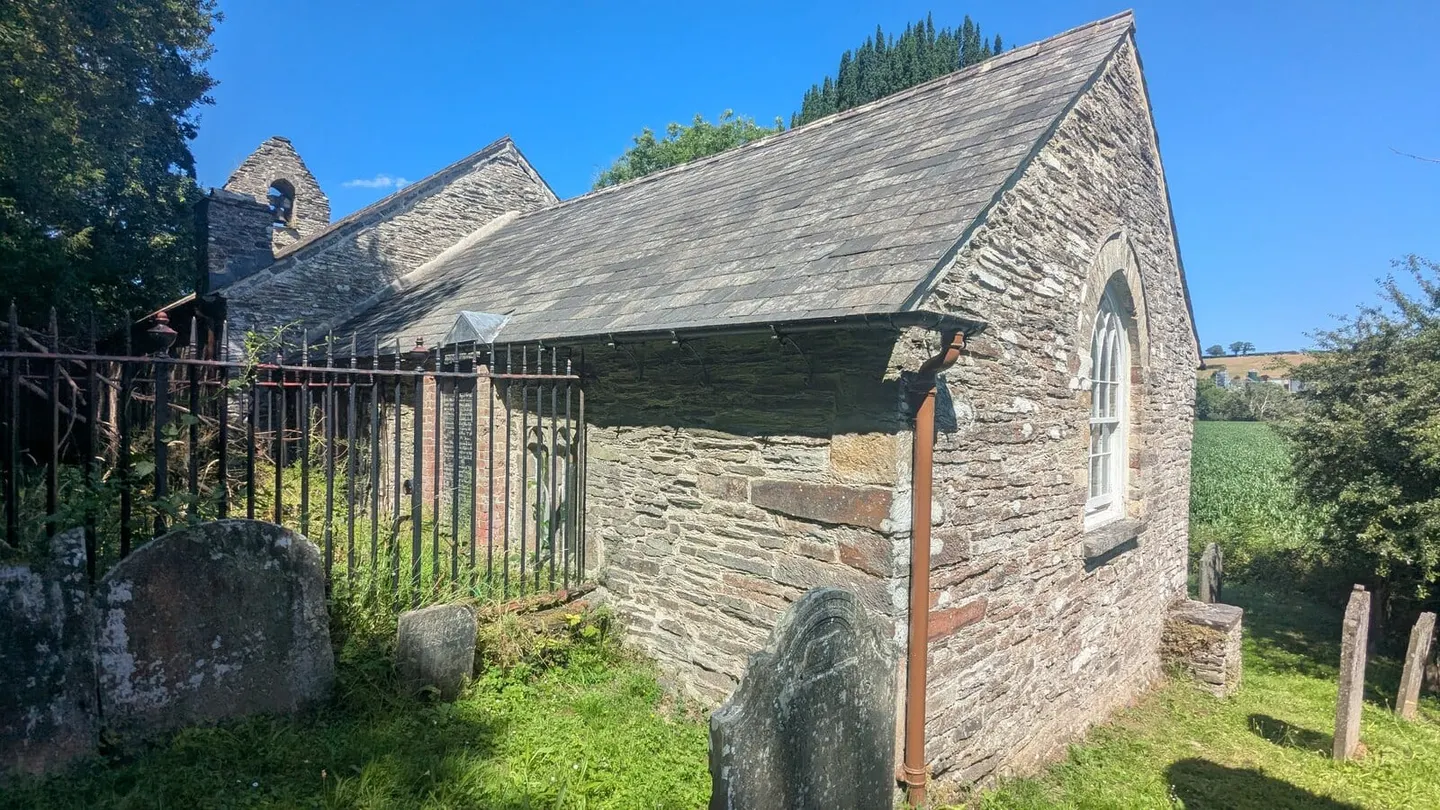 Photo of Manordeifi Old Church, a church in Pembrokeshire, south west Wales.