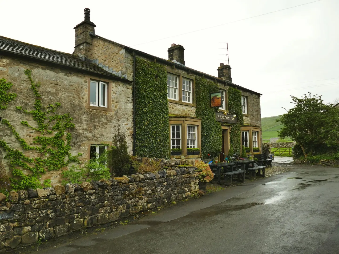 Photo of The Falcon Inn, a pub near Arncliffe in the Yorkshire Dales, North Yorkshire, northern England.