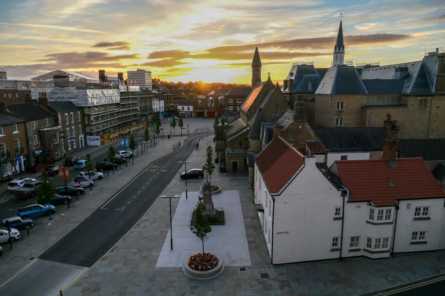 Photo of Bishop Auckland, a village in County Durham, north east England.