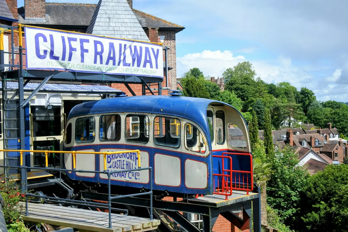 Photo of Bridgnorth, a village in Shropshire, central England.