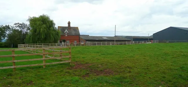 Photo of Perry Hill Farm, a country estate near Kilpeck, Herefordshire, central England.