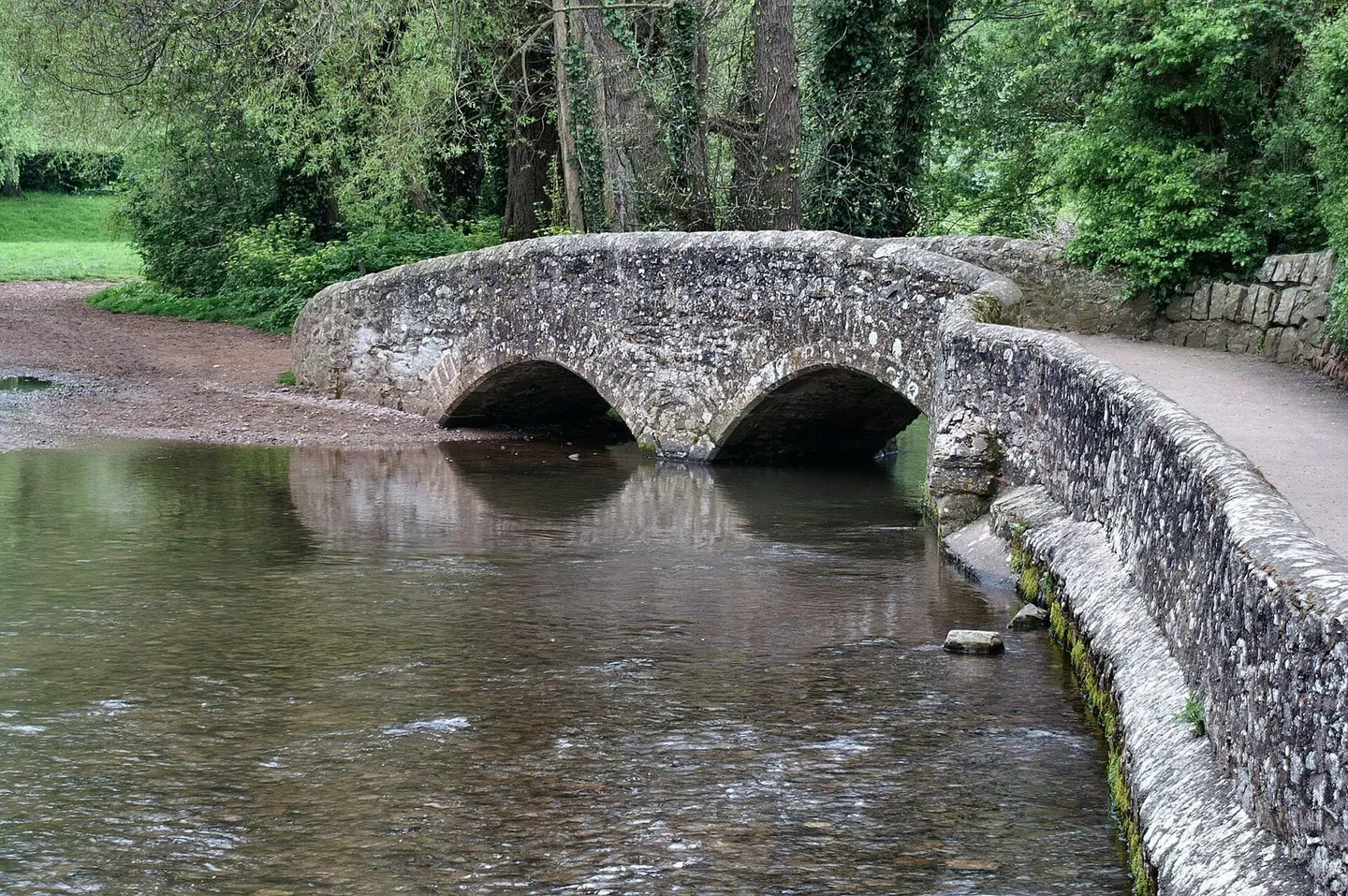 Photo of Gallox Bridge, Dunster, a landmark in Exmoor, Somerset, south west England.