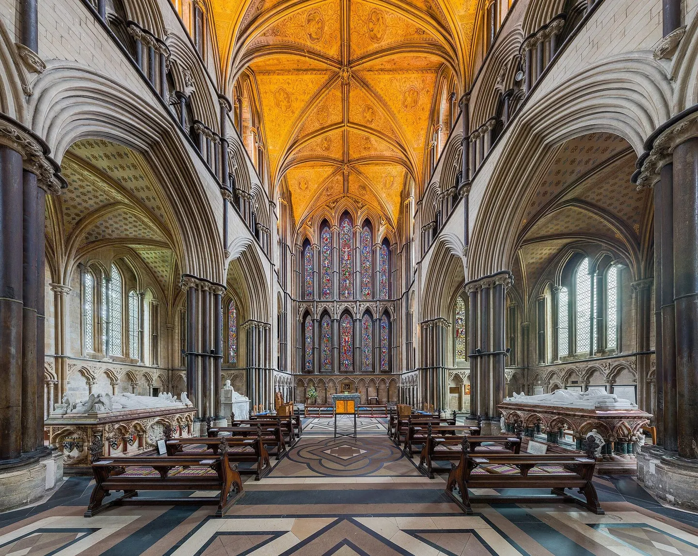 Photo of Worcester Cathedral, a church in Worcestershire, central England.