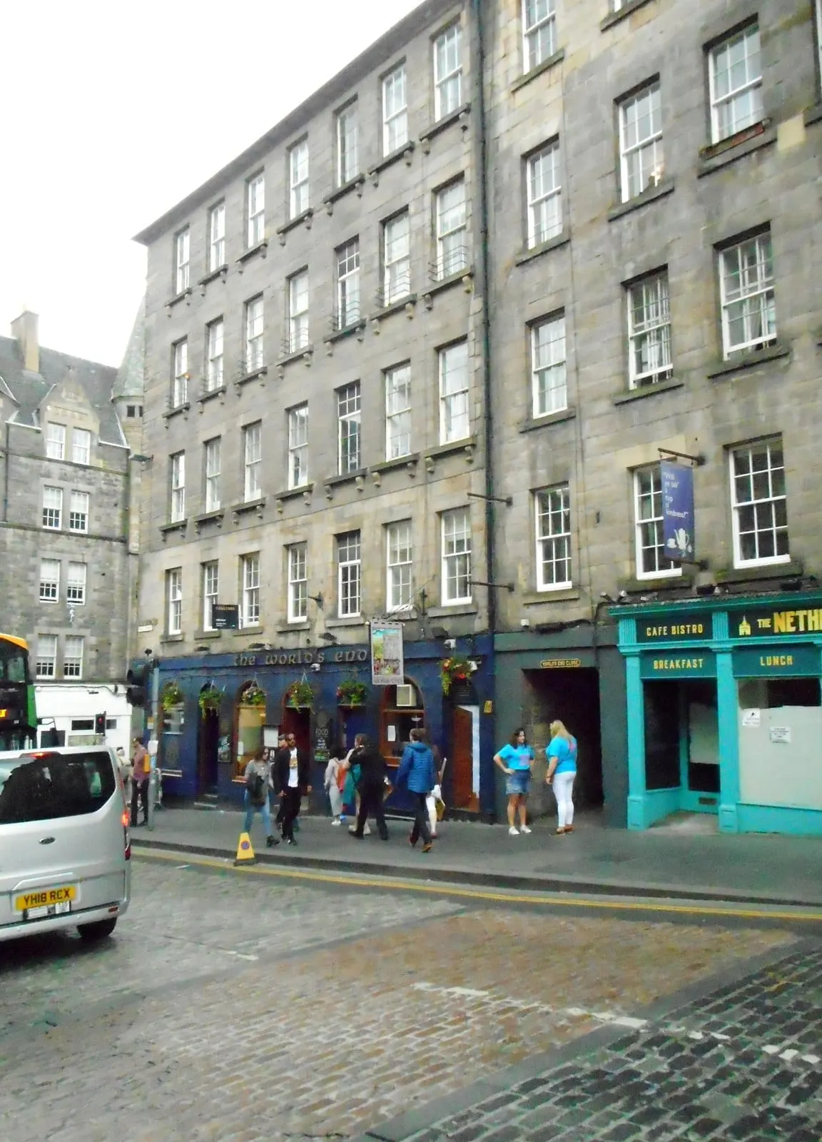 Photo of The World's End, a pub in Edinburgh, central Scotland.