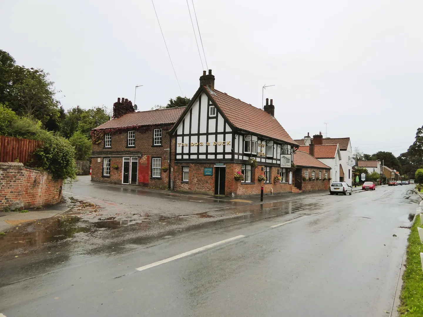 Photo of The Dog and Duck, a pub near Walkington, East Riding of Yorkshire, northern England.