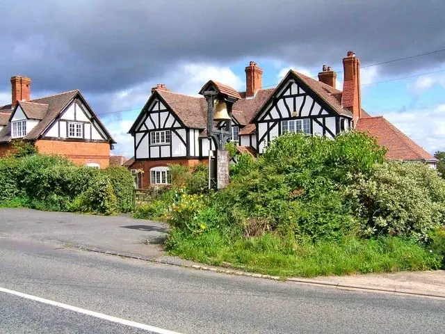 Photo of The Bell at Pensax, a pub in Worcestershire, central England.