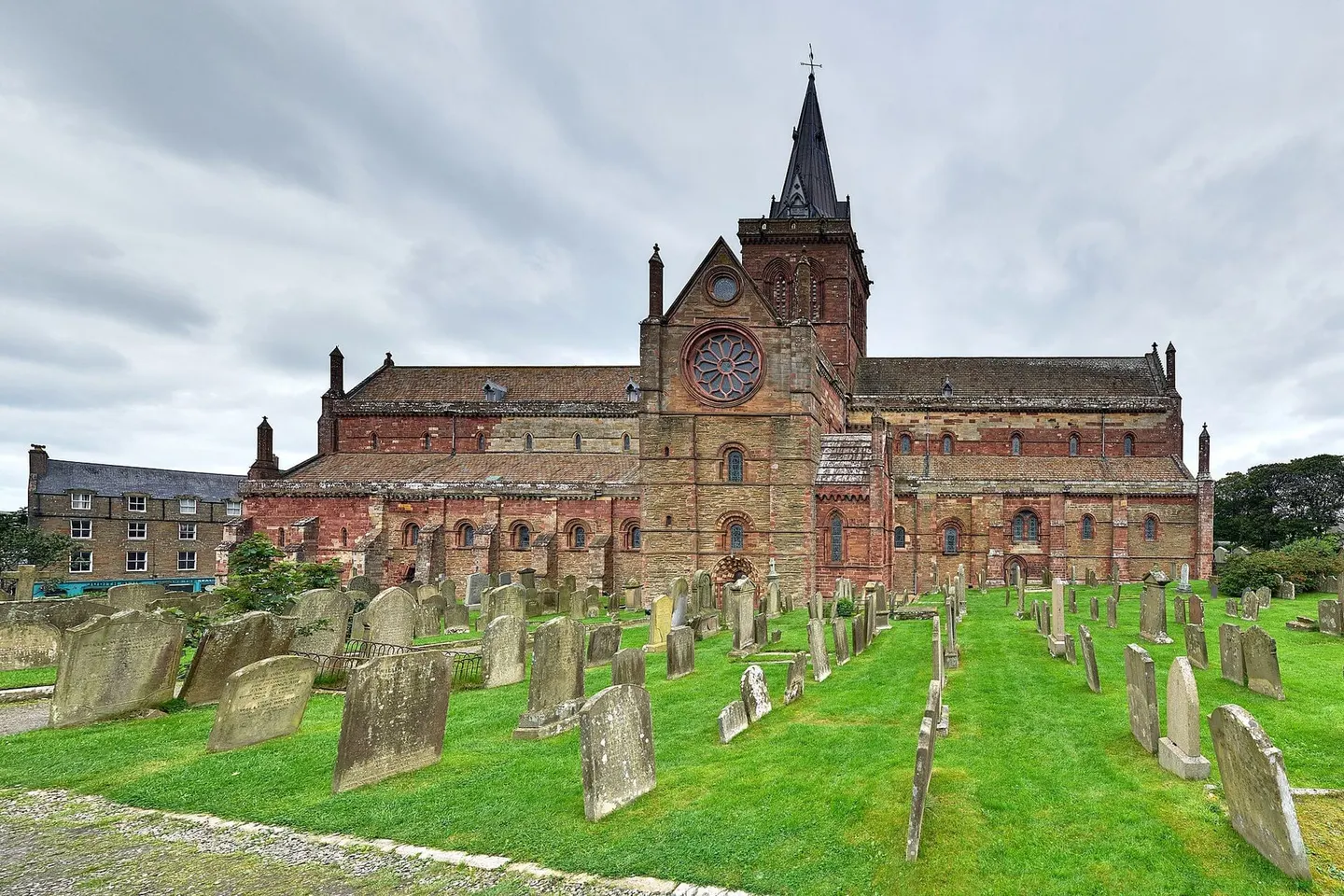 Photo of St Magnus Cathedral, a church near Kirkwall, the Orkney Islands, the Scottish Highlands and Islands.