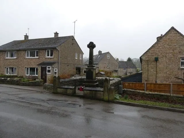 Photo of Birchover, a village in the Peak District, Derbyshire, central England.