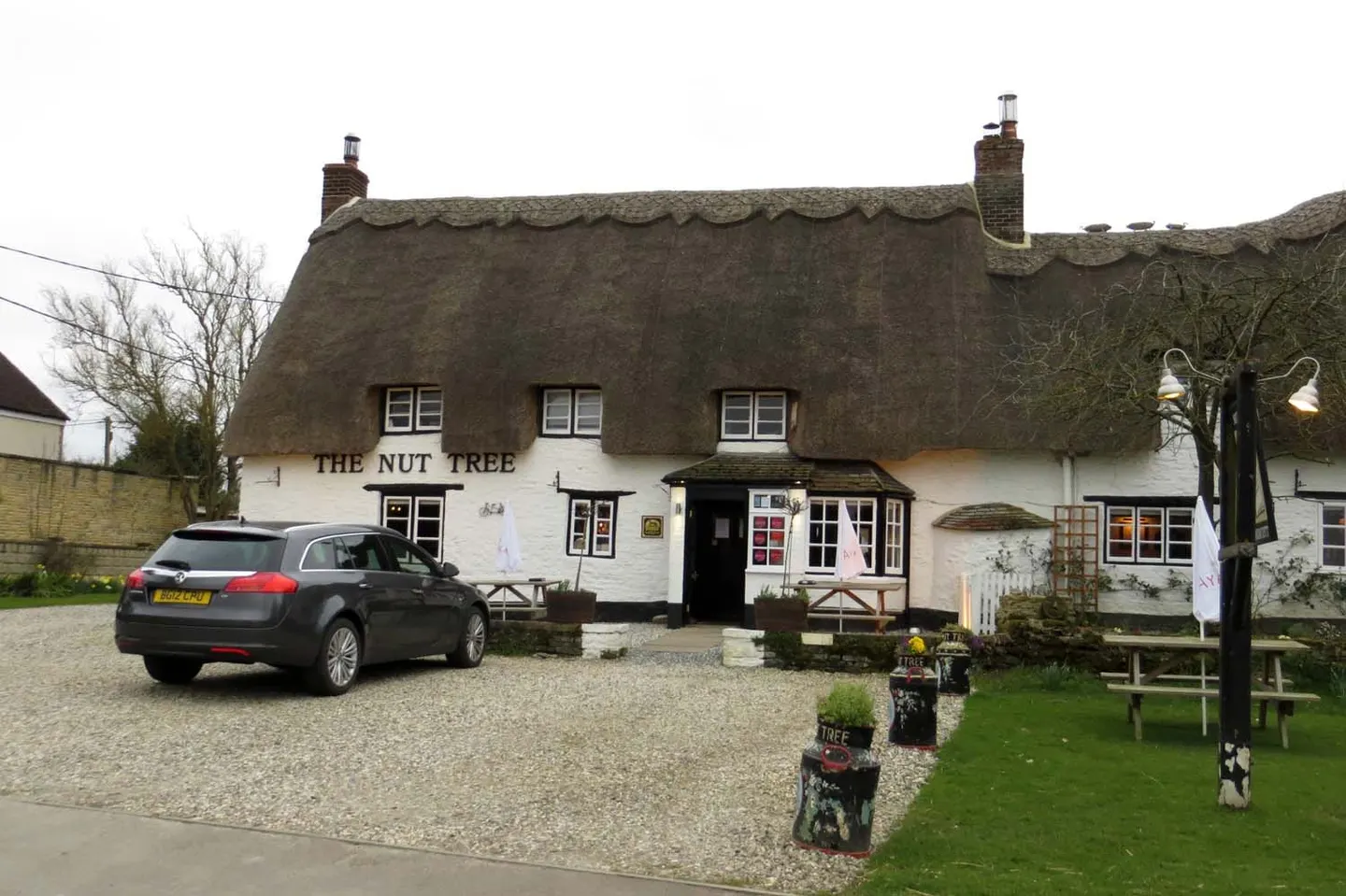 Photo of The Nut Tree Inn, a pub near Murcott, Oxfordshire, south east England.