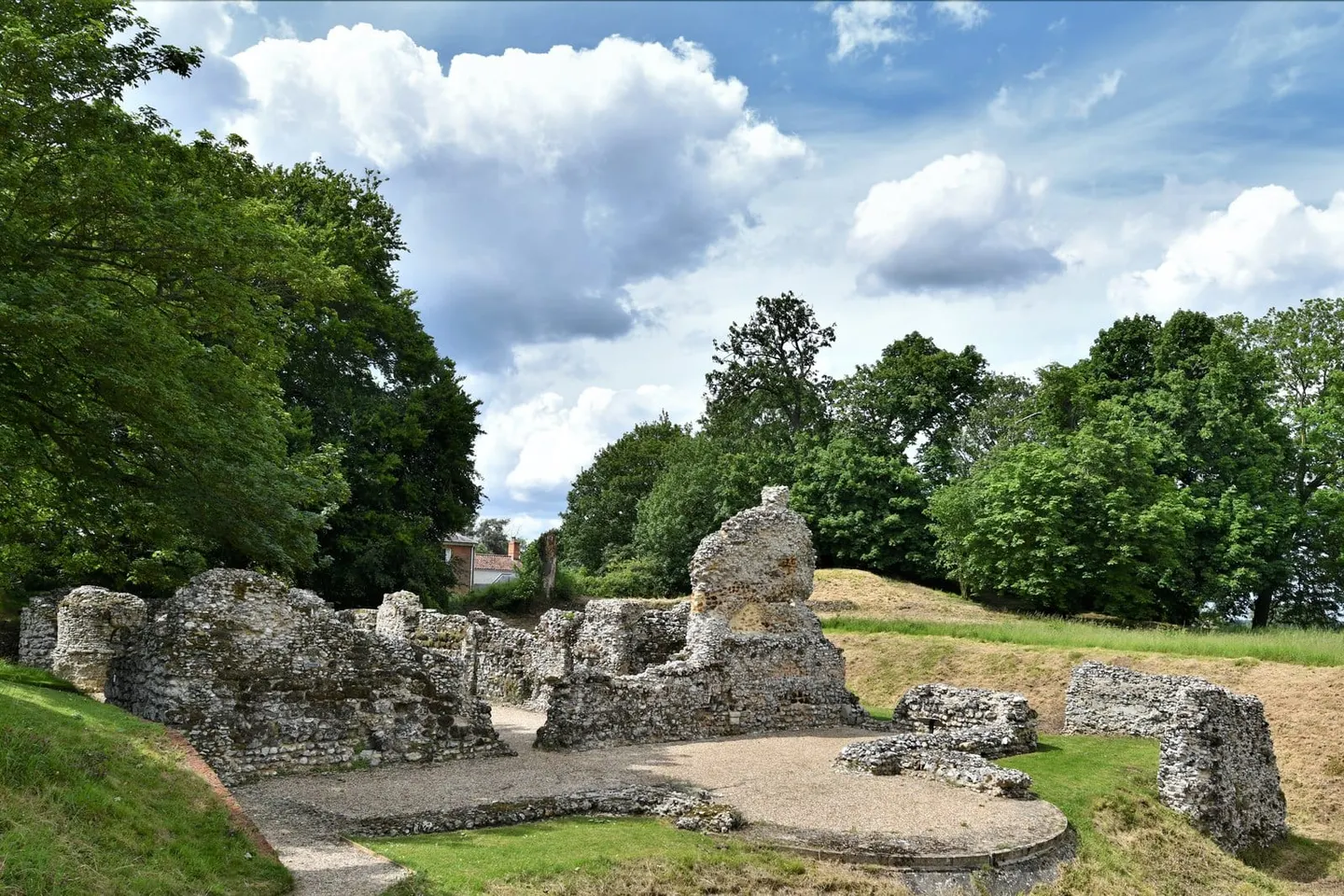 Photo of North Elmham Chapel, a cathedral near Reepham, Norfolk, eastern England.