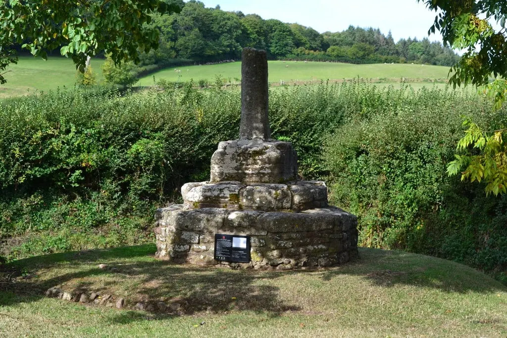 Photo of Dunster Butter Cross, a landmark in Exmoor, Somerset, south west England.
